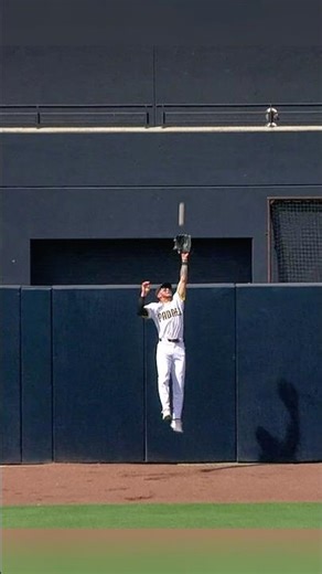 Jackson Merrill ROBs A Home Run 😳 #jacksonmerrill #mlb #baseball #baseballshorts #homerun #beisbol