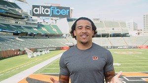 From running plays to running around the stadium, Chase Brown proves speed is everything. And altafiber? We’ve got that covered, too. Cincinnati Bengals #FiberFast | altafiber