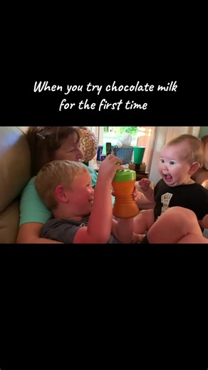 Several years ago our girl tried her first glass of chocolate milk. The rest is history. 😂 #chocolatemilk #milk #gotmilk #babiesoftiktok #babytok