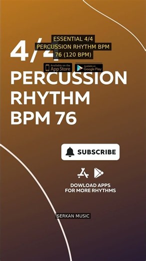Essential 4/4 PERCUSSION RHYTHM BPM 76 (120 BPM)