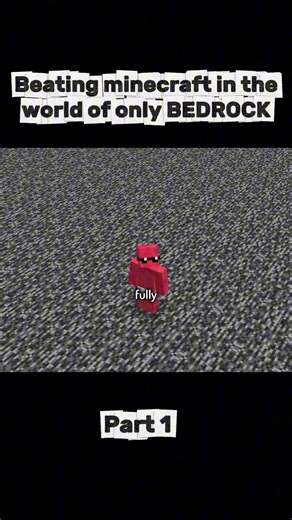 Is it possible to beat Minecraft in a world of BEDROCK? Credits: Beppo #minecraft #fyp #funny #fyppppppppppppppppppppppp #survival