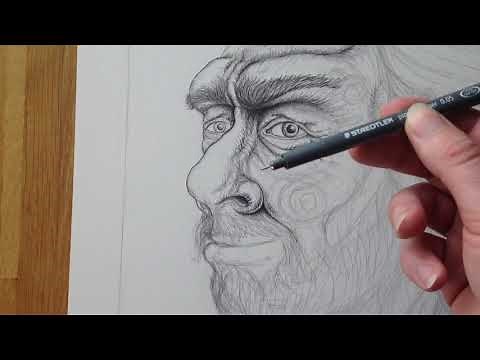 Drawing a Neanderthal #neanderthal