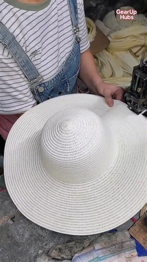 Chinese Simple Cap Making Process | Satisfying Factory Skills #shorts”