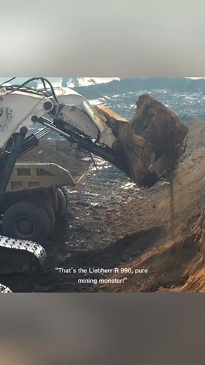 Massive Strength: Liebherr R 966 in Action! #Liebherr966 #ExcavatorPower #HeavyEquipment #BigMachine #Earthmoving #MiningLife | Earthmover Legends