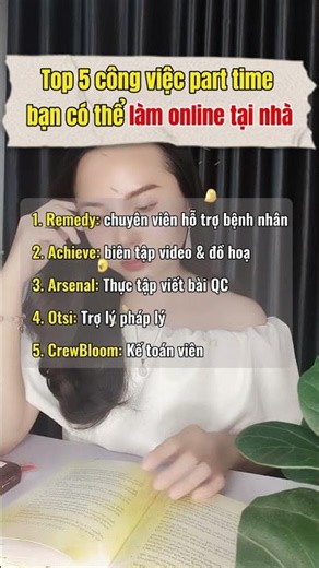 Top 5 công việc part time bạn có thể làm online tại nhà #kiemtienonline #kiemtien #kiếmtiềntạinhà