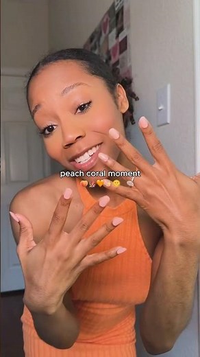 These Peach Coral Nails Are TOO Easy To Apply… 🍑💅✨