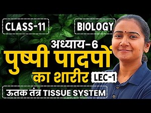 L-1, उत्तक तंत्र, अध्याय-6, पुष्पी पादपों का शारीर | Class-11th Biology | कक्षा-11 जीवविज्ञान