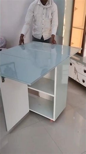 4x3 Ka Folding Movable Dining Table Furniture Work Design | #ytshorts #furniture #viralvideo