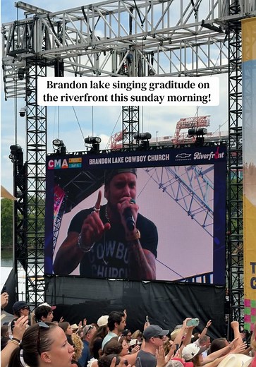 Brandon Lake Gratitude live at Riverfront — CMA Fest Sunday Morning