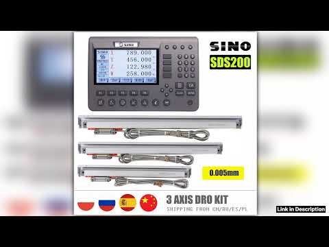 SINO SDS200 Metal 4 Axis LCD Digital Readout Display DRO Kit KA300 Glass Linear Scale Encoder For L