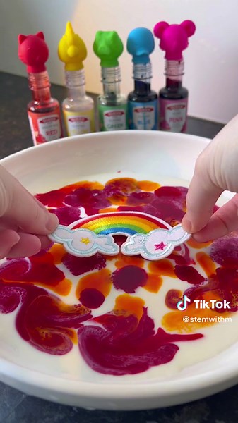 Rainbow Magic Milk Science Experiment for Kids
