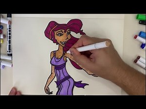 Drawing Meg from Hercules | Cartoon Hand Drawing for Disney Fans