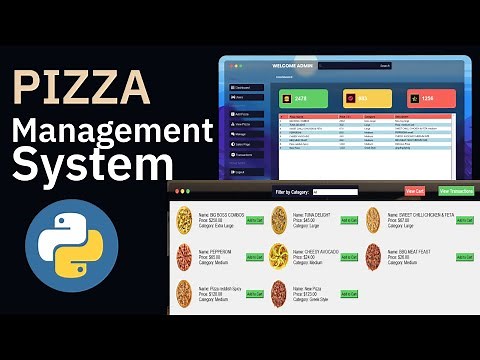Python Tkinter Pizza Management System Tutorial | Build a GUI Application