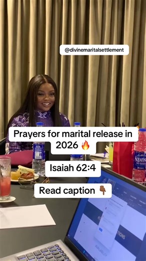 Thank You Lord because I am no longer deserted I have taken on the name of married I have taken on the name of wife I shall no longer have a desolate land I shall be called Hephzibah My land is Beulah These are the names I am known by My marriage is here in Jesus Name The Lord has taken delight in me My husband and my marriage are here Thank You Lord for marital release in 2026 Thank You because it is here now In Jesus Name Amen Save and share with a sister friend Get a copy of the DMS prayers f