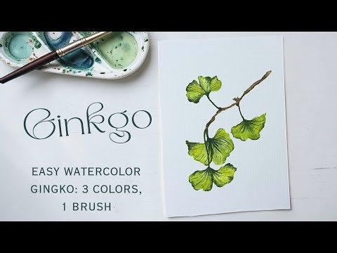 Can You Paint a Realistic Ginkgo with Just 3 Colors?