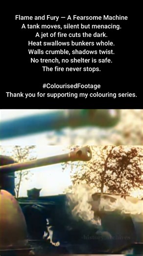 Crocodile Flamethrower Tank Live Test #ColourisedHistory