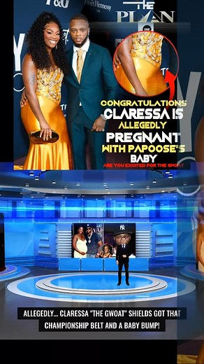 BREAKING NEWS 🍼😂 Allegedly… Claressa “The GWOAT” Shields got that championship belt and a baby bump! Word on the curb is she’s pregnant with Papoose’s baby — yep, THAT Papoose. 😭 #fblifestyle #ClaressaShields #Papoose #RemyMa #babyshower | Happily Ever Hustle