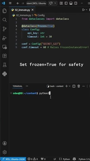 Immutable Objects – #89 Python Dataclasses Tip