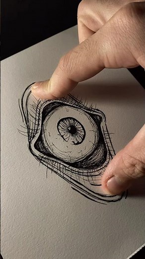 How To Draw Scared Eyes #art #horror #drawing #virashorts
