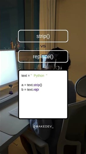 Python strip және replace түсіндірме #makedev #python