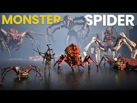 Monster Spider Size Comparison | SPIDERTHING Vs TITANUS SCYLLA Vs TREVOR HENDERSON