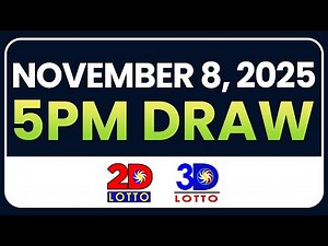 5PM PCSO LOTTO RESULTS TODAY NOVEMBER 8, 2025 | SWERTRES EZ2