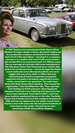 The Rolls-Royce Sophia Loren Hid From Her Husband For 15 Years — Found in His Own Garage