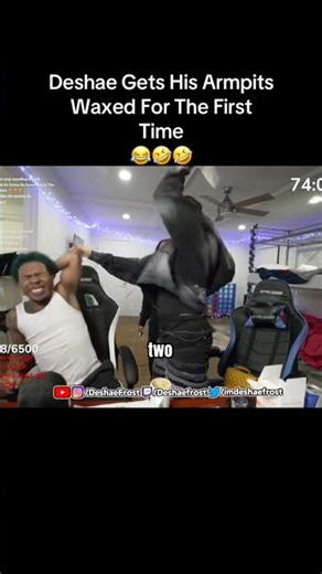Deshae Gets His Armpits Waxed For The First Time 😂🤣 #twitchclips #deshaefrost #shorts
