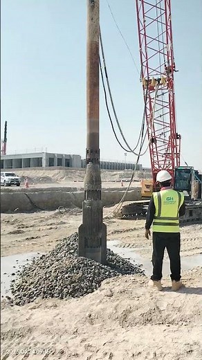 Ground improvement fo Bridge MSE wall vibro compection ,stone column vibro compection #construction