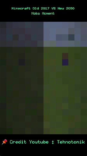 Minecraft Mobs: 2017 vs 2050 Evolution Comparison