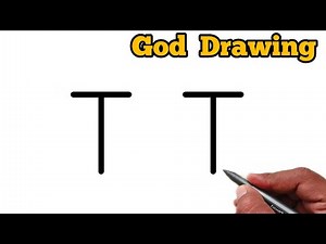 How to draw God from letter TT | Easy God drawing step by step | ganeshji drawing