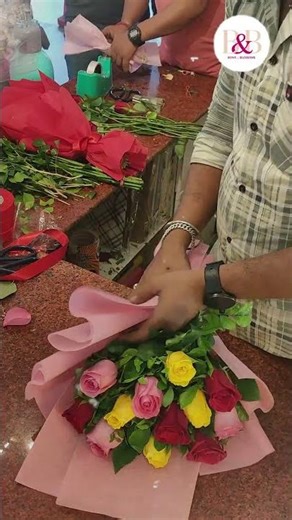 Hand-Crafted Rose Bouquet | Custom Floral Arrangement in Kolkata | Bows & Blossoms