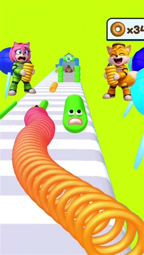 AMY ROSE V'S EVIL TAILS SLITHER RUNNER GAMEPLAY EPIC Lvl.69 #games #gameplay #shorts