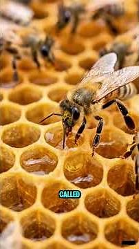 How Bees Turn Flower Nectar Into Honey? The Secret Process 🍯 #biology #science #shorts