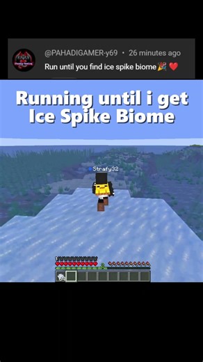 Running until i get Ice Spike Biome #minecraft #shorts