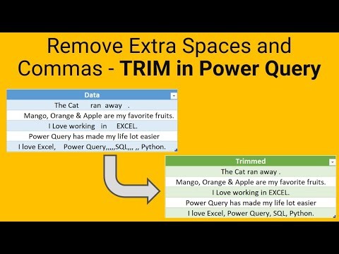 Remove Extra Spaces and Commas - TRIM in Power Query