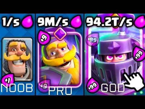 Noob vs pro vs god clash royale clicker