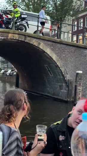 Secret boat party in Amsterdam! 🤫 (암스테르담의 비밀스러운 보트 파티! 🤫) # #travel