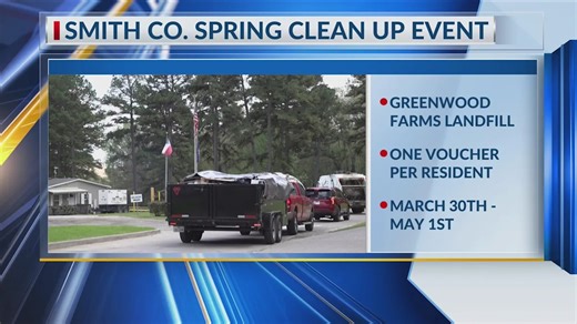 Smith County offers free landfill vouchers for resident cleanup