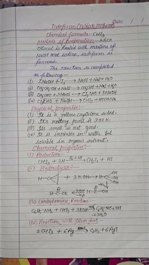 #Iodoform Chemical and physical changes #chemistrycrashcourse