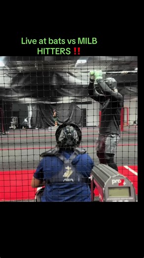 Fastball, Change up, sweeper mix vs some Low A guys. #mlb #baseballgame #fastbal #baseball