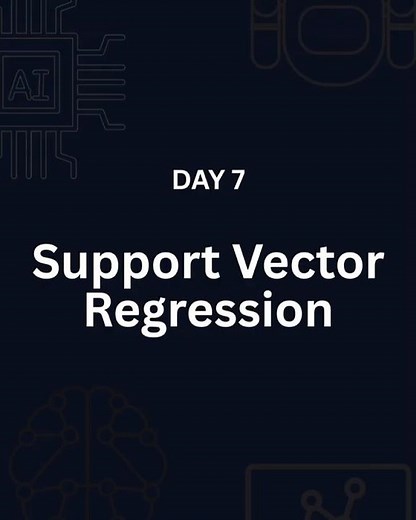 Day - 7 | Support Vector Regression #datascience #viral #ytshorts