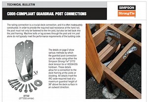 Simpson Strong-Tie Code-Compliant Deck Post Technical Bulletin