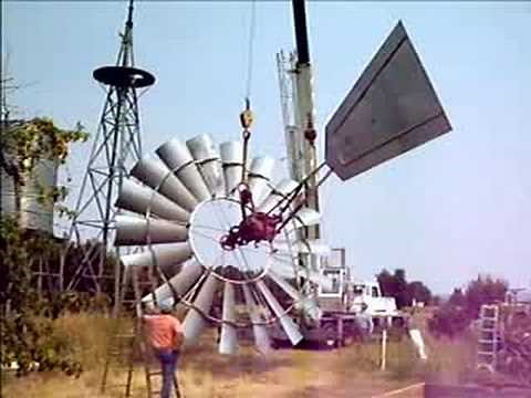 Taking Down a Large Aermotor Windmill