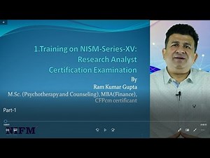 SEBI NISM Series XV Research Analyst Certification Course Module Complete Video in ENGLISH Tutorial
