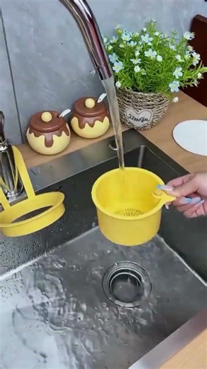 Kitchen Faucet Attachment Sink Drain Basket - No-Drill Hanging Bag, Dish Sponge Storage Rack, Ess...