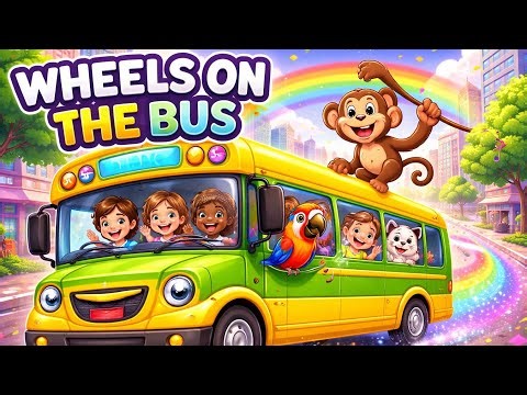 Wheels on the Bus – Fun Kids Adventure Rhyme | Rainbow Magic & Singing Animals!