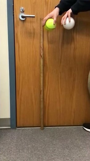 Objects of different weights falling at the same rate.