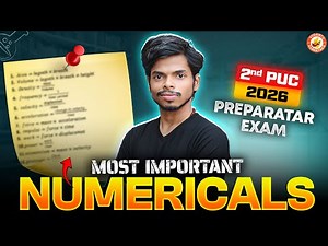 2nd PUC 2026: Most Important Numericals for Physics preparatory exam 2026 | Must watch before exam
