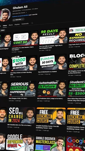 SEO Trends of 2024 Learn more from YouTube: https://www.youtube.com/@GhulamAliseo?sub_confirmation=1 Like, Share and Follow… | Ghulam Ali - GM